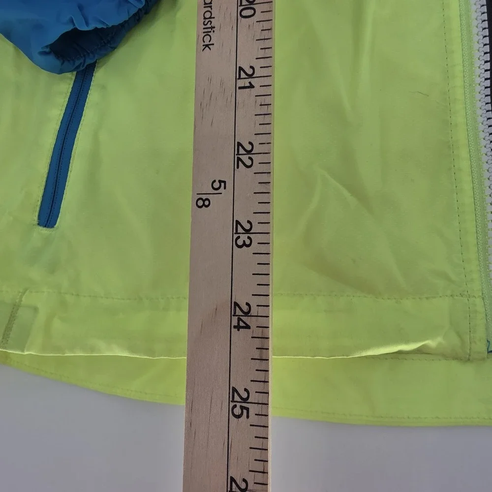 The North Face Jacket Youth 18-20 Windbreaker Jacket Teal Neon Pockets Full Zip